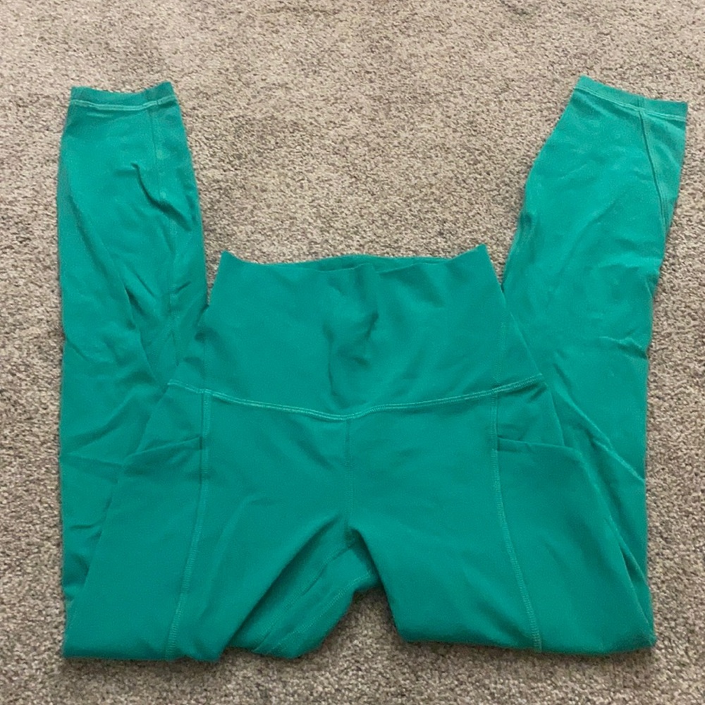 Lululemon Athletica Maldives Green Align Leggings With Pockets